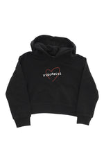Girls Black Graphic Hoodie 1
