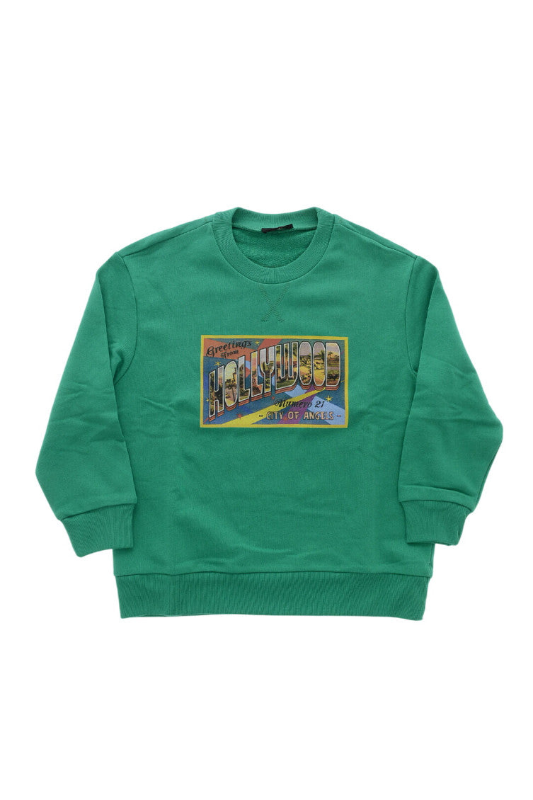 Kids Green Graphic Sweatshirt 1