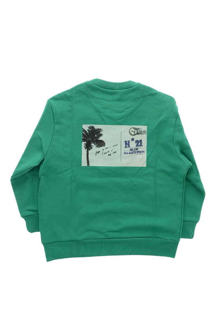 Kids Green Graphic Sweatshirt 2