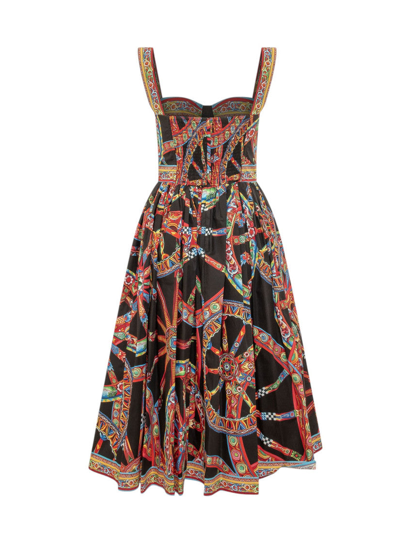 Multicolor Printed Sweet Heart Neck Dress 2