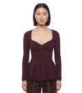 Maroon Sweet Heart Neck Top 1