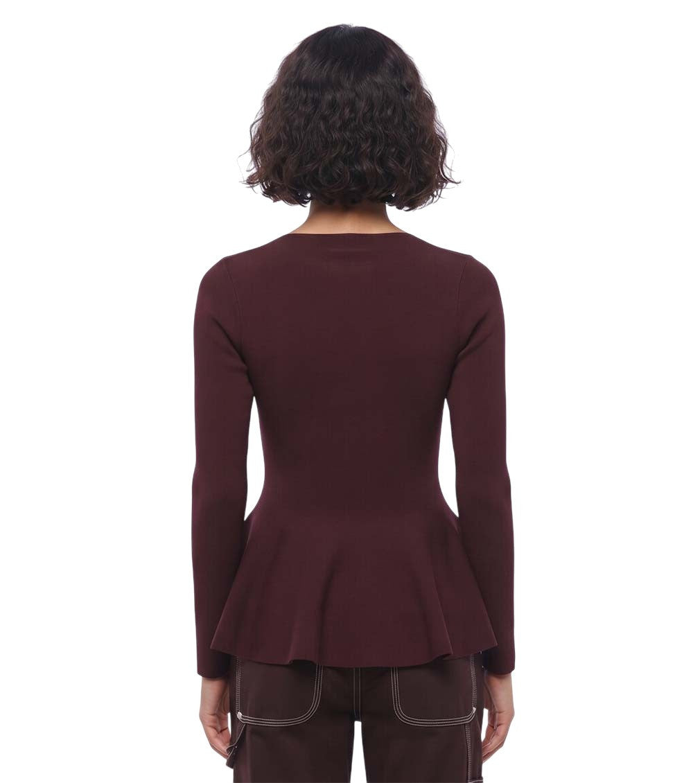 Maroon Sweet Heart Neck Top 2