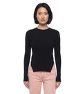 Black Knitted Crew Neck Sweater 1