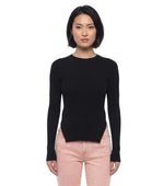 Black Knitted Crew Neck Sweater 1