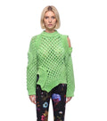 Green Knitted Crew Neck Sweater 1