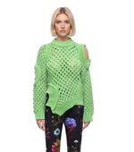 Green Knitted Crew Neck Sweater 1