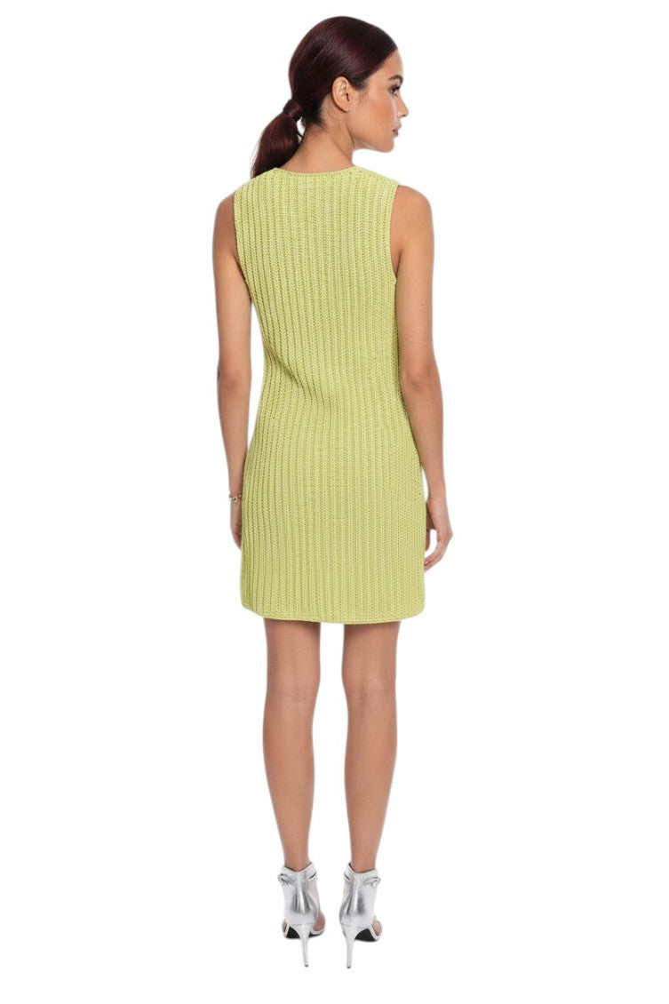 Green Knitted Scoop Neck Dress 2