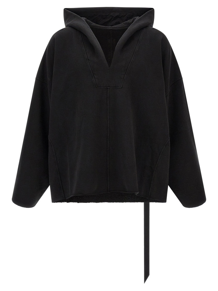Black Solid Oversized Hoodie 1
