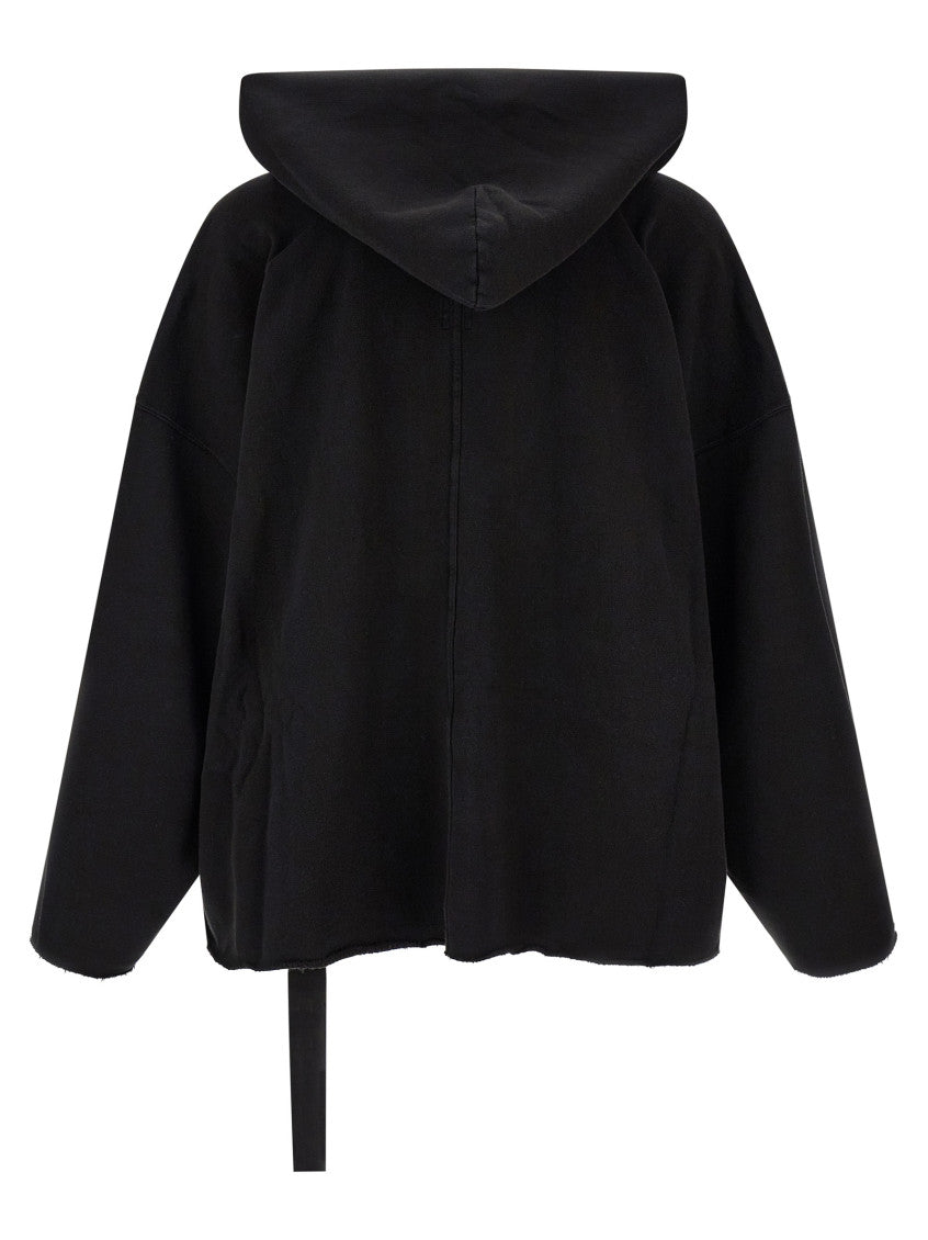 Black Solid Oversized Hoodie 2