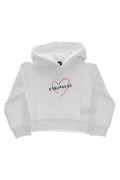 Girls White Graphic Hoodie 1