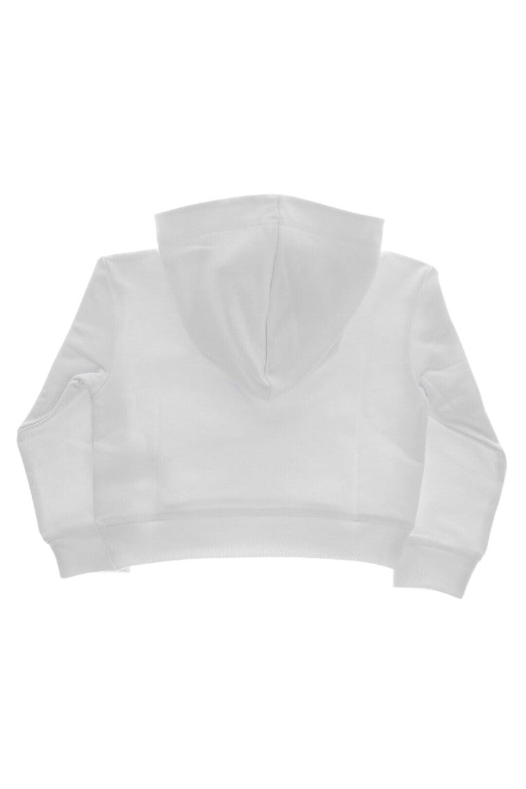 Girls White Graphic Hoodie 2