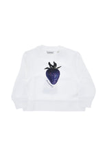 Girls White Graphic Sweatshirt 1