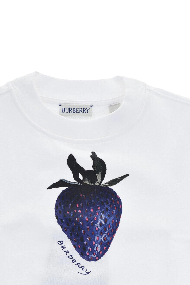 Girls White Graphic Sweatshirt 3