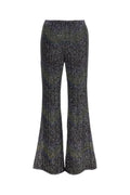 Black Flared Flat Front Pants 1