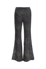 Black Flared Flat Front Pants 1