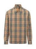 Beige Regular Check Overshirt 1