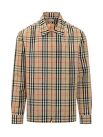 Beige Regular Check Overshirt 1