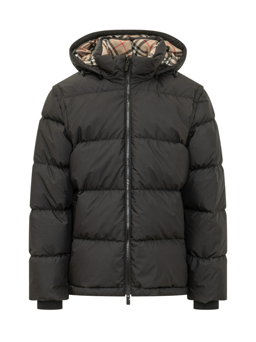 Black Quilted Puffer Jacket 1