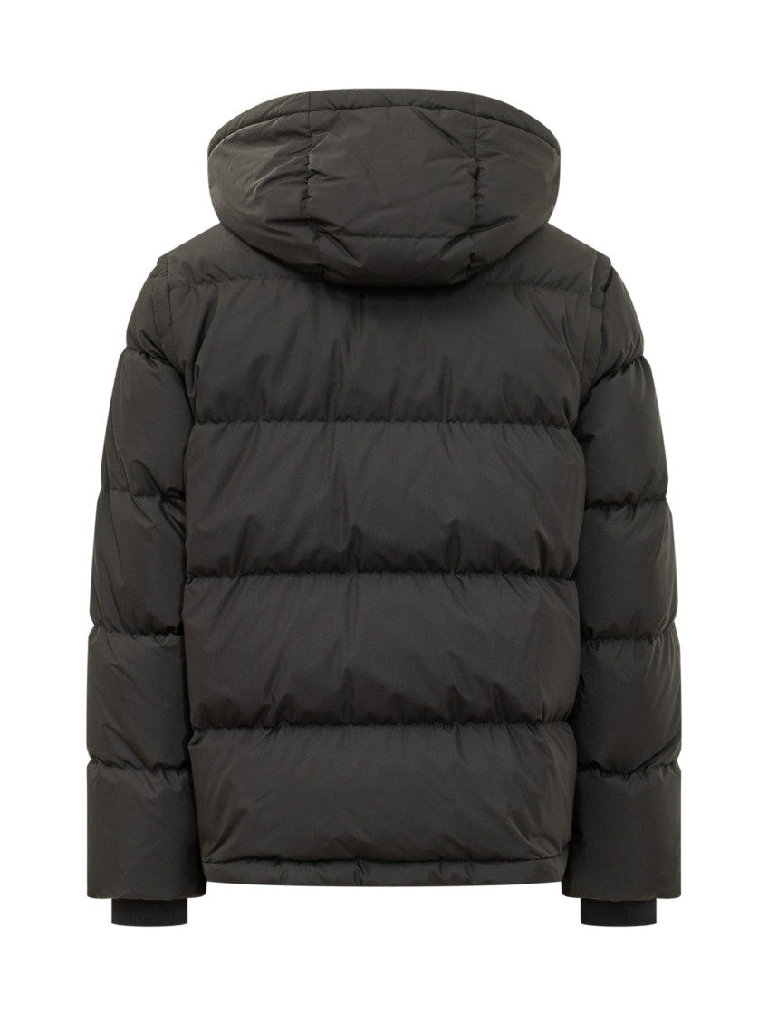Black Quilted Puffer Jacket 2