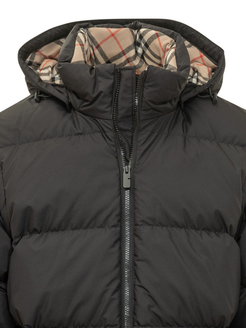 Black Quilted Puffer Jacket 4