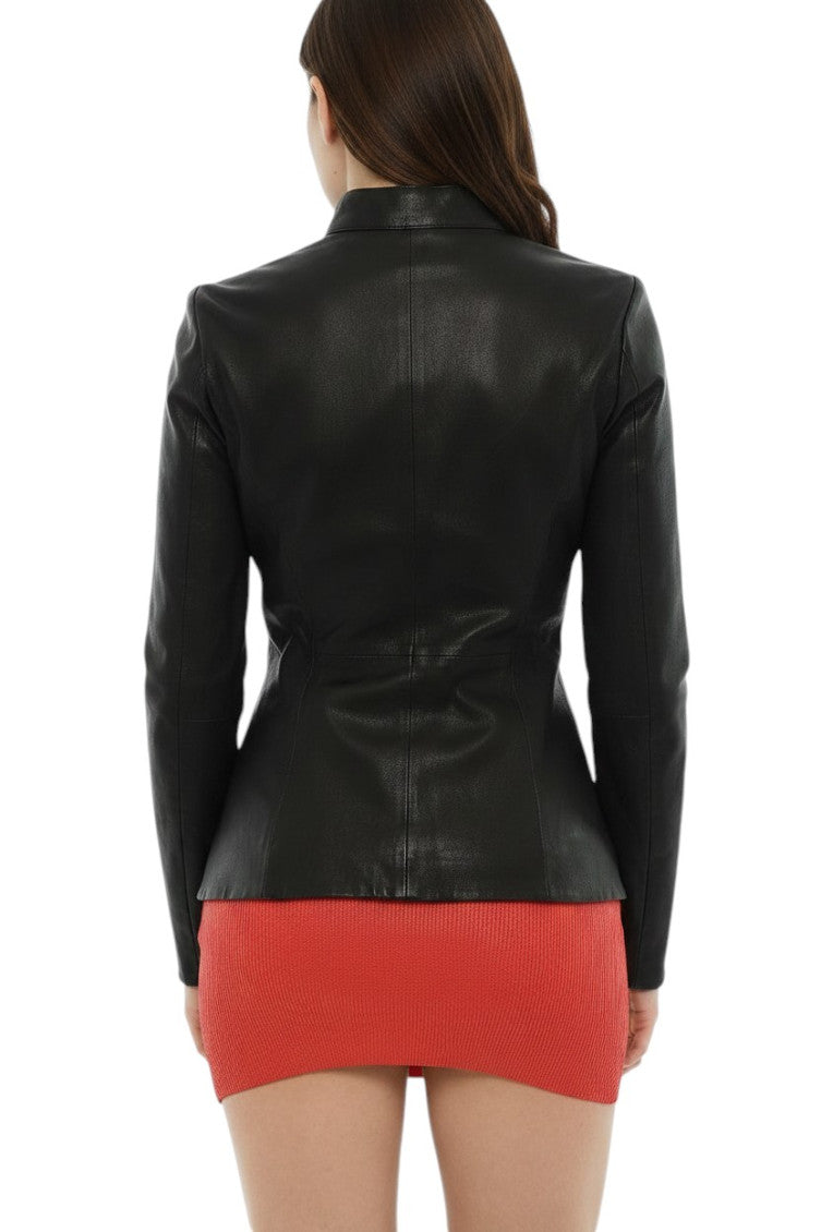 Black Mock Collar Jacket 2