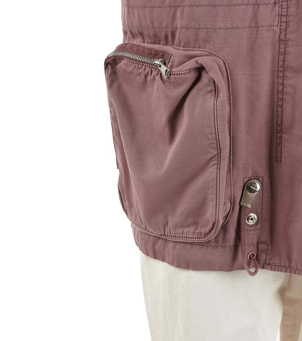 Purple Solid Hood Jacket 3