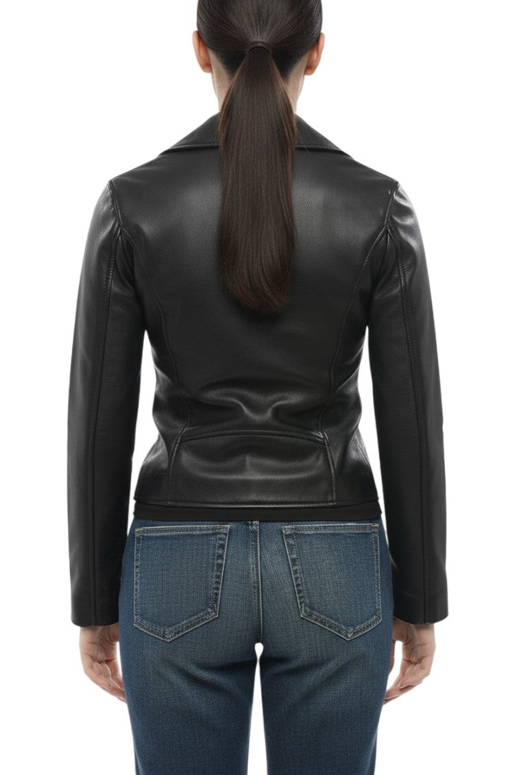 Black Solid Notched Lapel Jacket 2