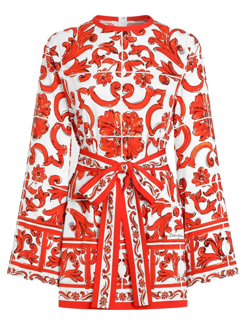 Red Loose Printed Shirt 1