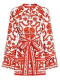 Red Loose Printed Shirt 1
