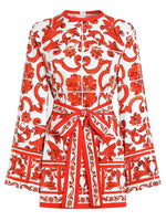 Red Loose Printed Shirt 1