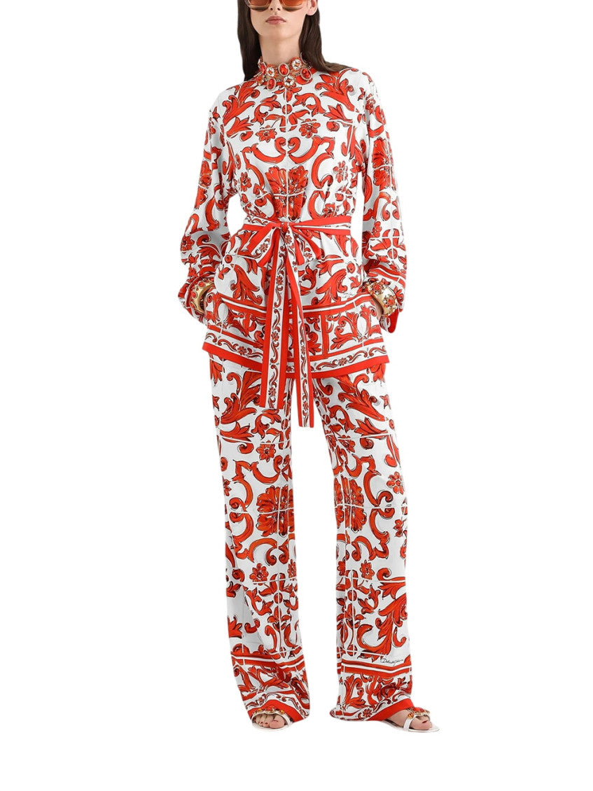 Red Loose Printed Shirt 2