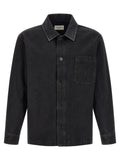Black Logo Relaxed Overshirt 1