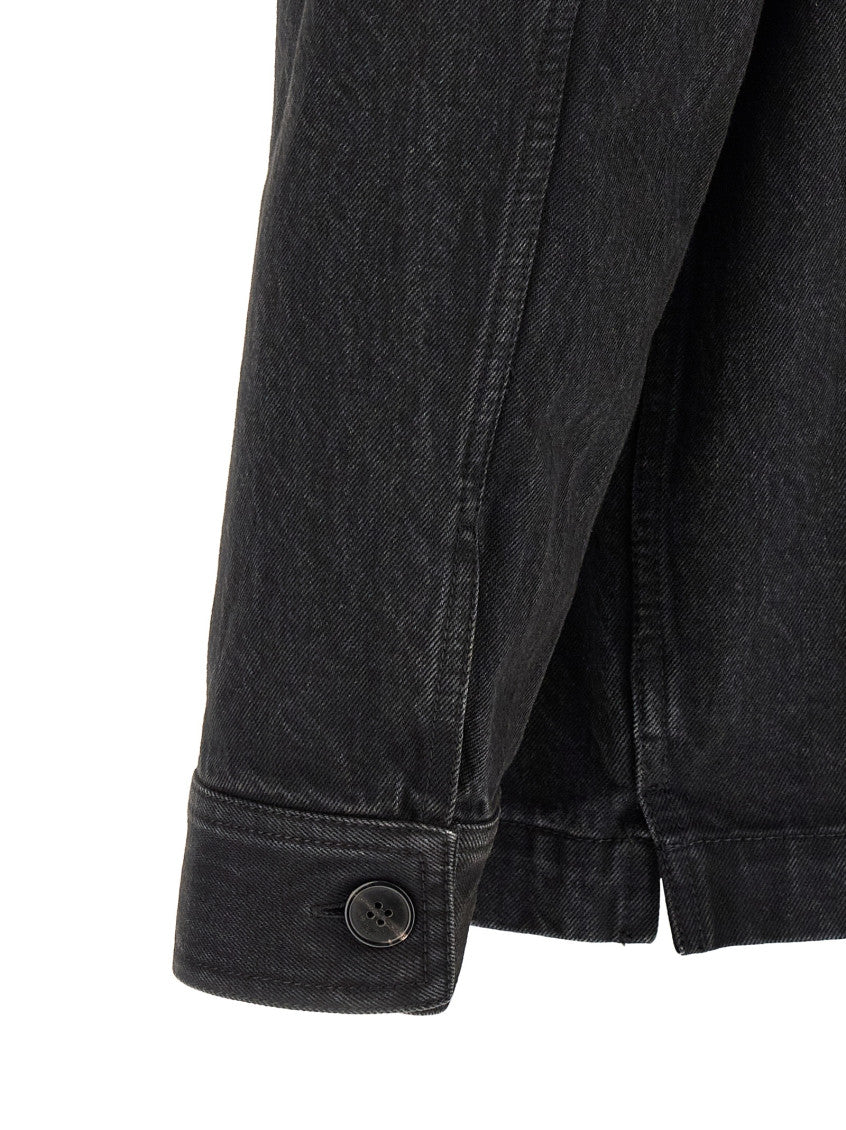 Black Logo Relaxed Overshirt 4
