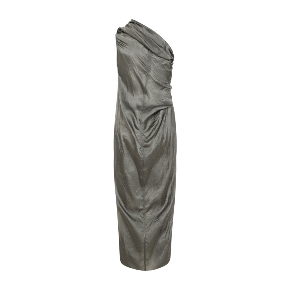 Dark Grey One Shoulder Maxi Dress 2