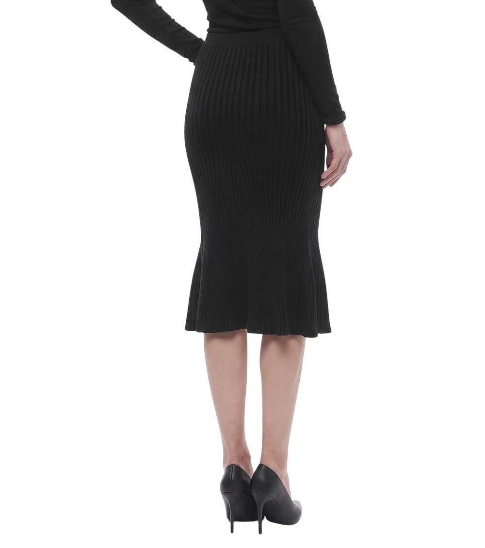 Black Pleated Midi Skirt 2