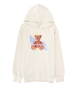 Girls White Graphic Hoodie 1