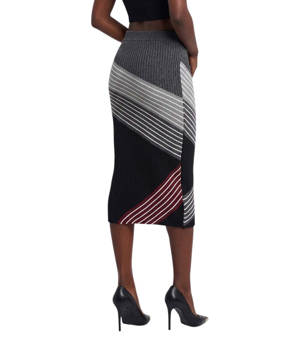 Multicolor Stripes Midi Skirt 2