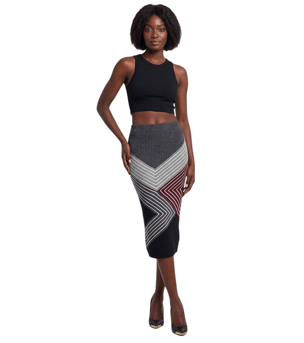 Multicolor Stripes Midi Skirt 3