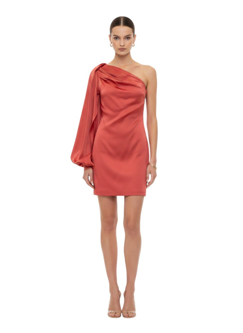Red One Shoulder Mini Dress 1