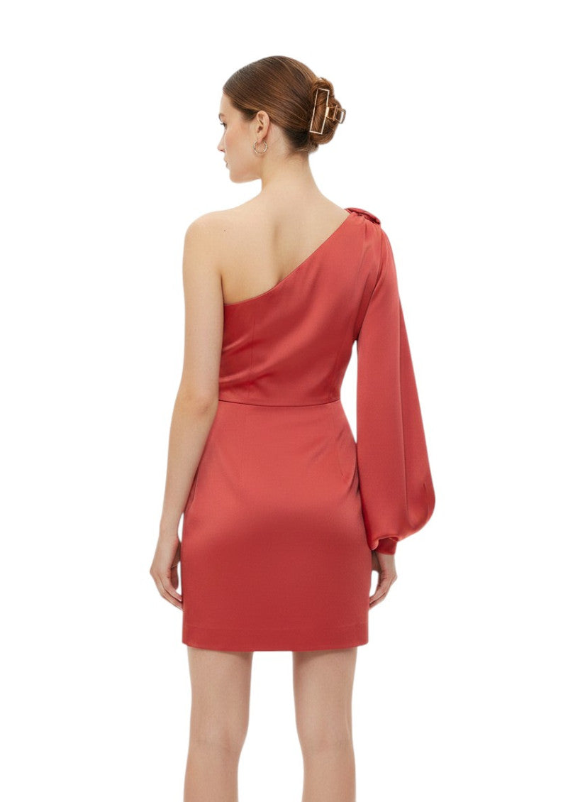 Red One Shoulder Mini Dress 2