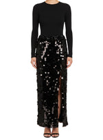 Black Embellished Maxi Skirt 1