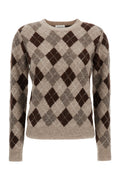 Multi Color Argyle Crew Neck Sweater 1