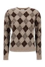 Multi Color Argyle Crew Neck Sweater 1
