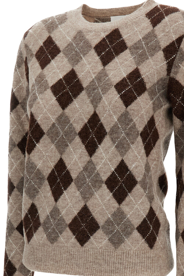 Multi Color Argyle Crew Neck Sweater 3