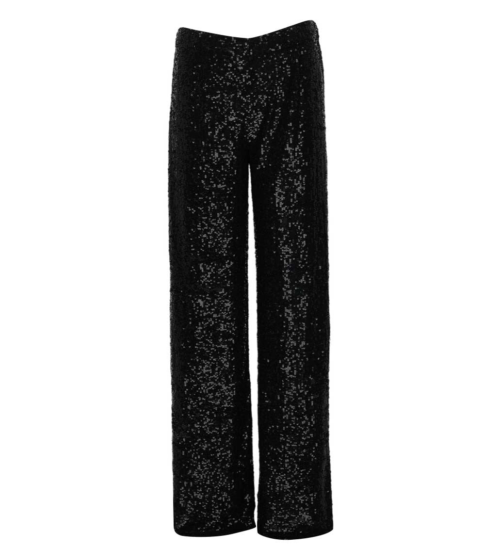 Black Straight Flat Front Pants 1