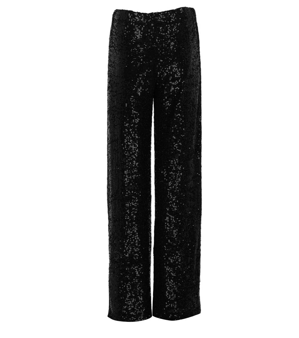 Black Straight Flat Front Pants 2