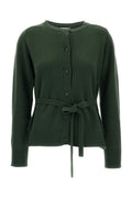 Green Solid Round Neck Sweater 1