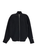 Black Solid Mock Collar Jacket 1