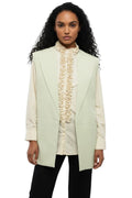 Green Solid Shawl lapel Blazer 1
