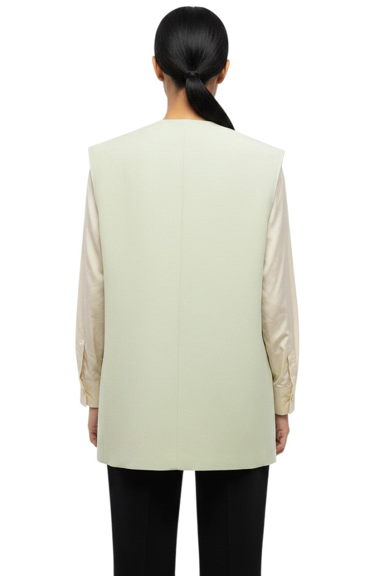 Green Solid Shawl lapel Blazer 2